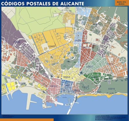 Alicante Mapas Murales