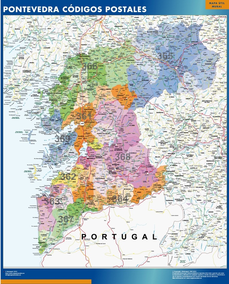 Pontevedra provincia Codigos postales