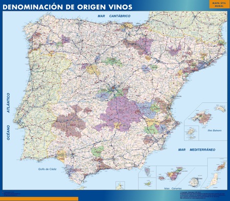 Mapa imanes España Denominacion Origen Vinos
