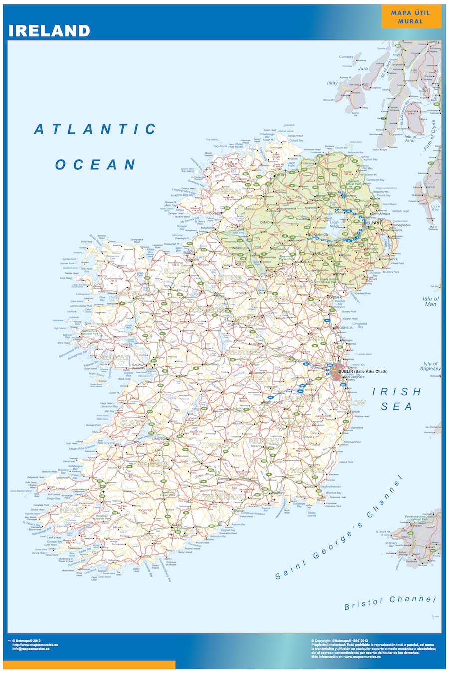 mapa irlanda
