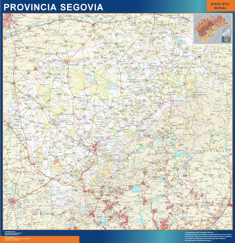 mapa provincia segovia