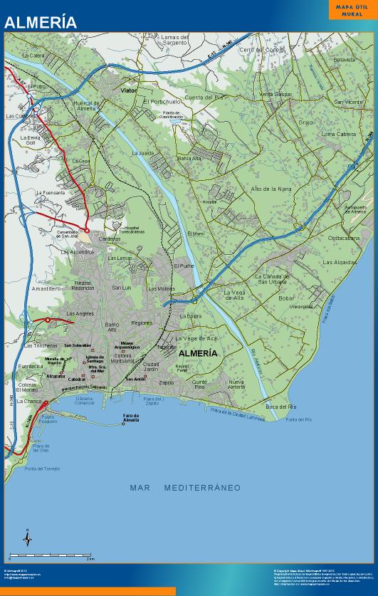 mapa Almeria accesos