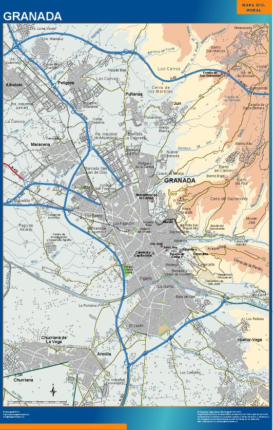 mapa Granada accesos