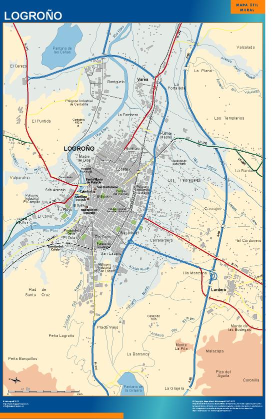 mapa Logrono accesos