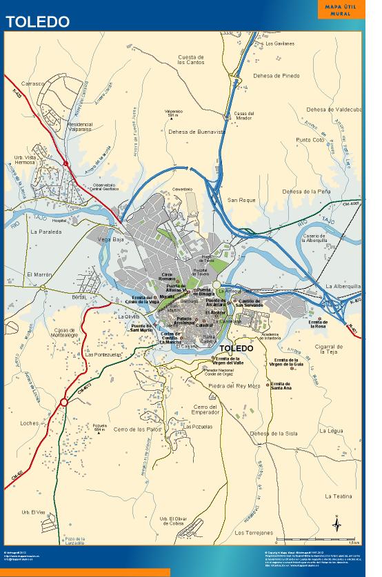 mapa Toledo accesos