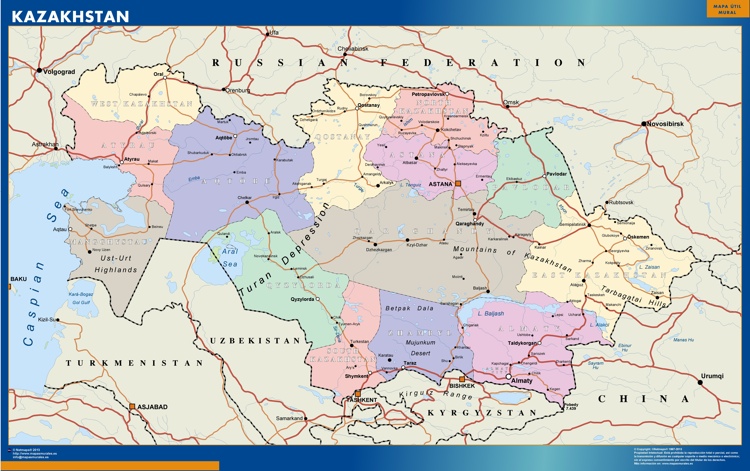 Mapa Kazakhstan
