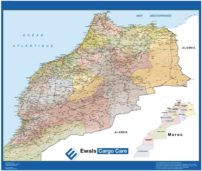 Mapa  carreteras marruecos