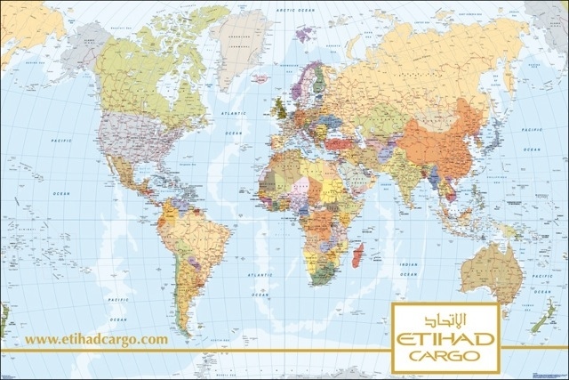 Etihad airlines world map