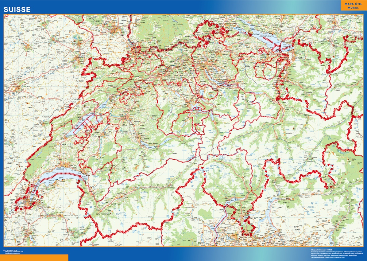 mapa suiza
