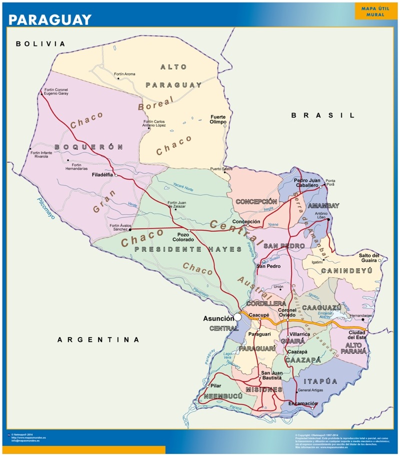 mapa paraguay
