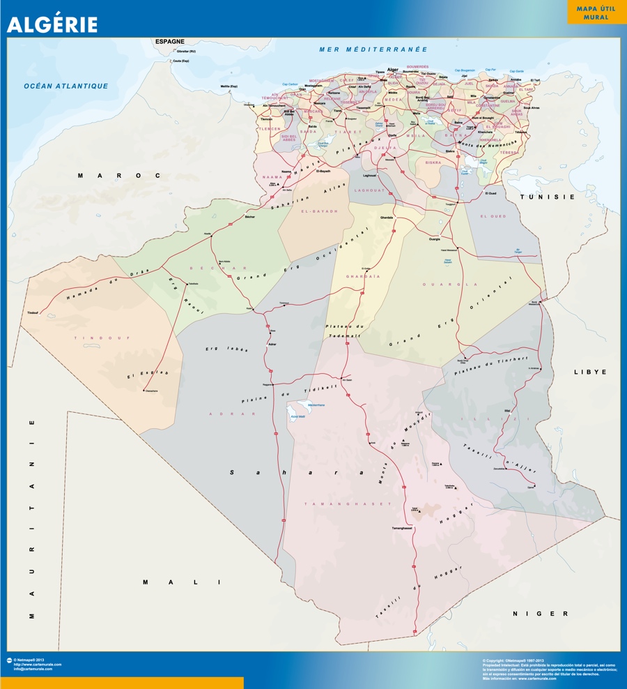 Mapa Argelia 