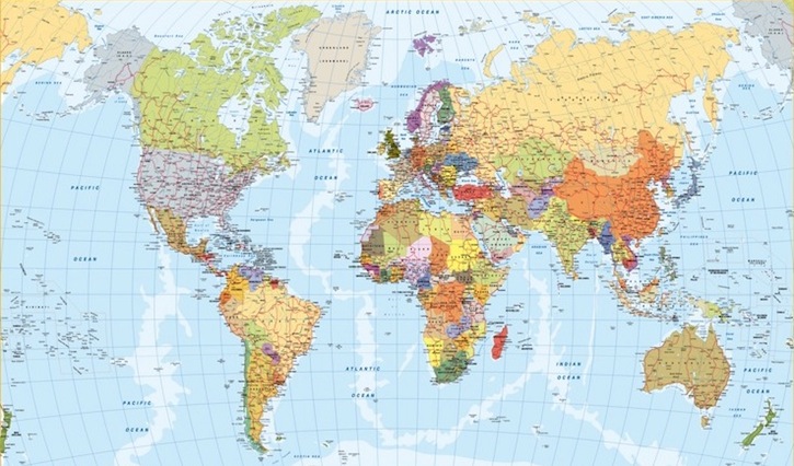Mapa Mundo Ingles