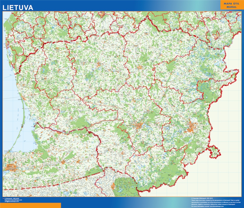 mapa Lituania