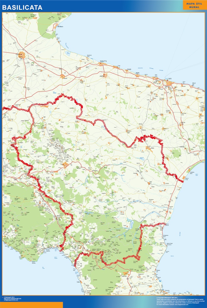 Mapa Basilicata