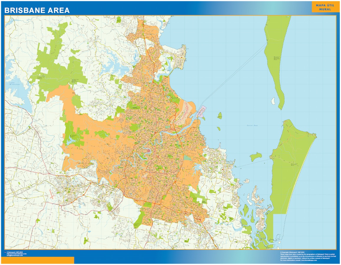 Mapa Brisbane Area