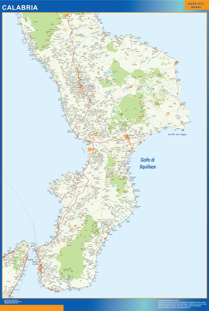 Mapa Calabria
