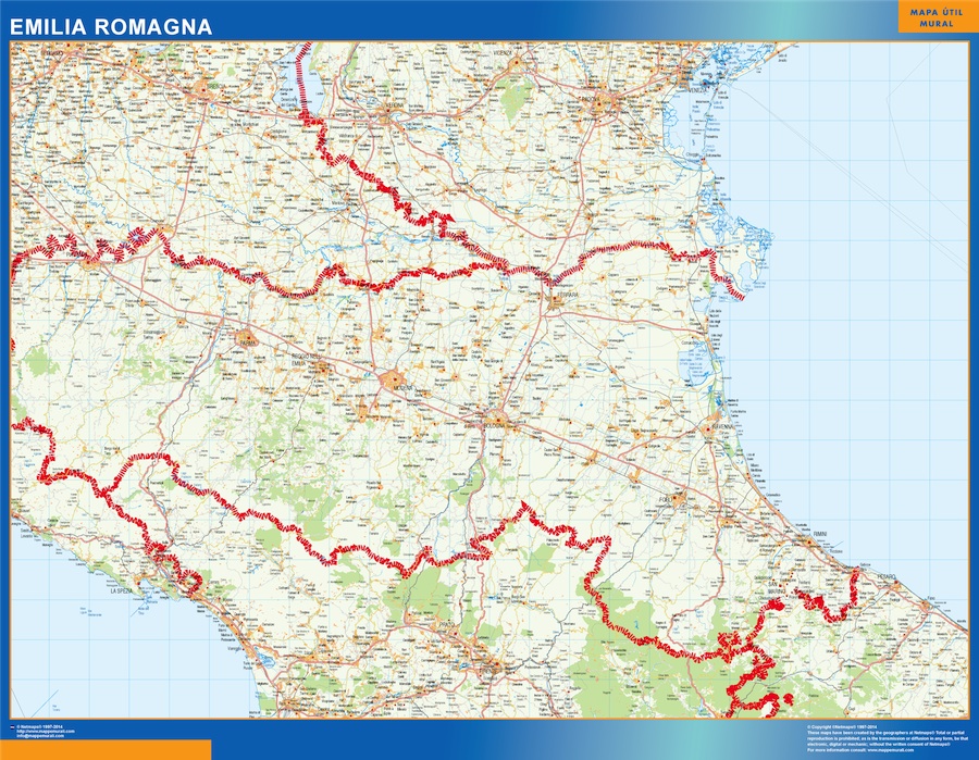 Mapa Emilia Romagna