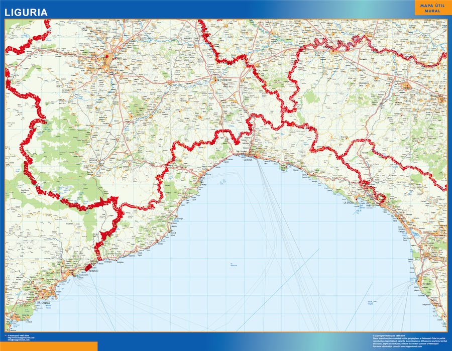 Mapa Liguria