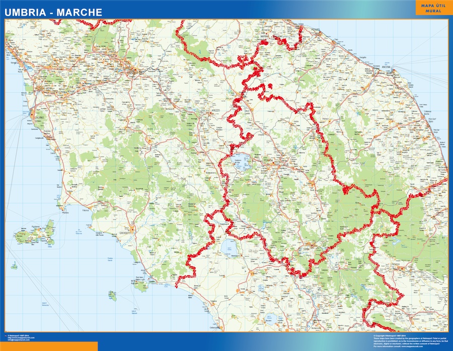 Mapa Marche