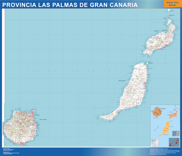 Maravilla Organizar Saludar Mapa Provincia Las Palmas Gran Canaria | Mapas Murales de España y el Mundo