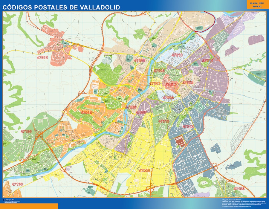 Mapa Valladolid Codigos Postales