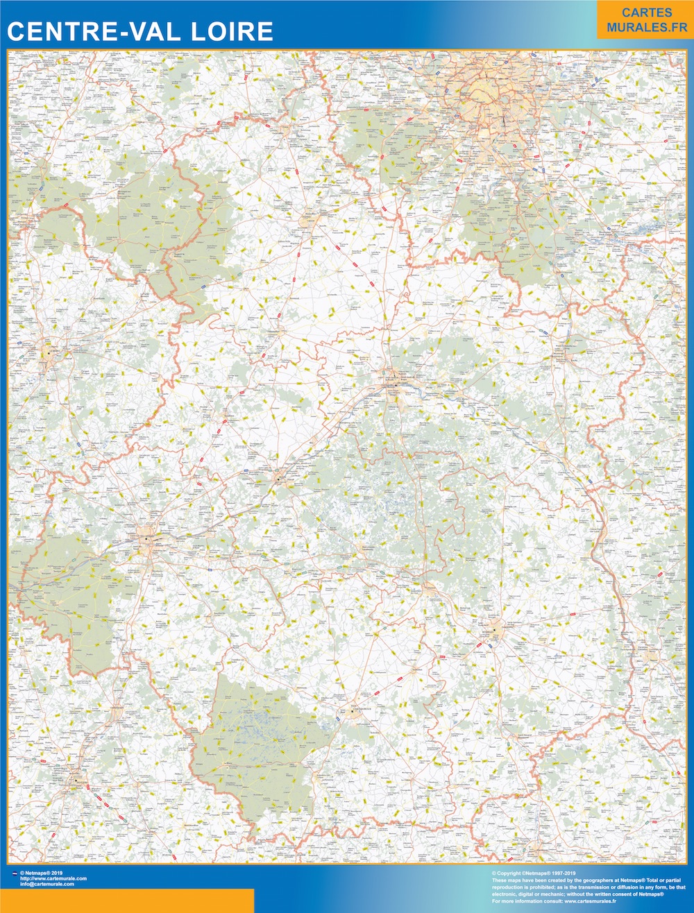Mapa Region Centre Val Loire