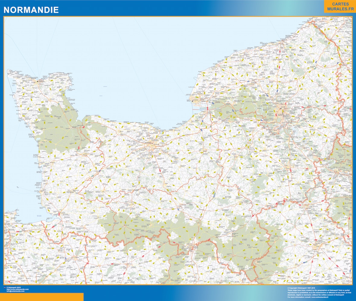 Mapa Region Normandie