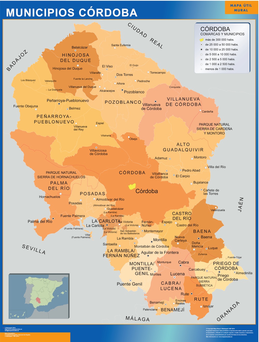 Mapa municipios provincia Cordoba