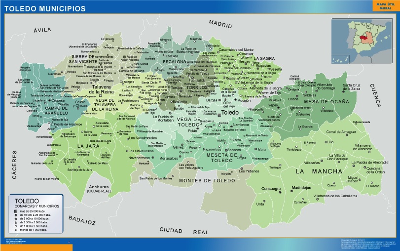 Mapa municipios provincia Toledo