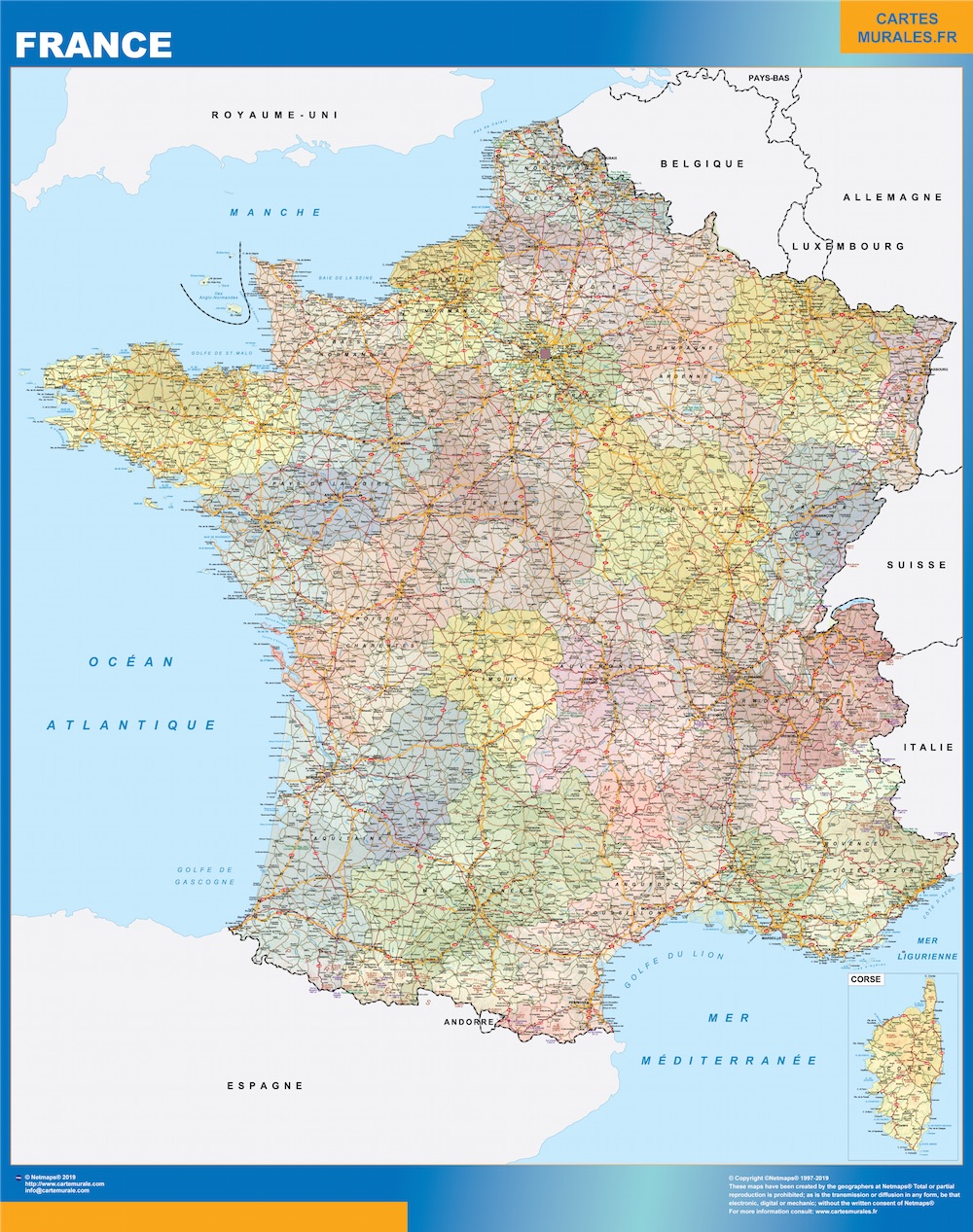 Mapas de Francia politico