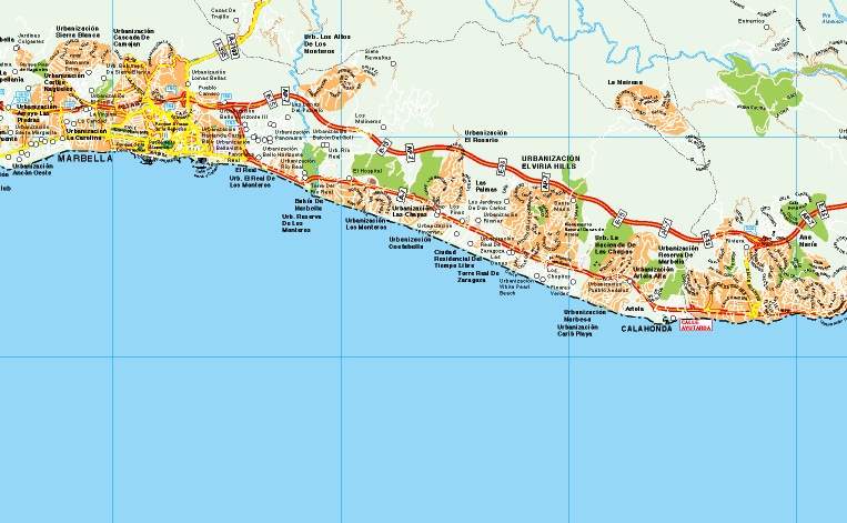 costa del sol | envío mapas gratis en españa penínsular