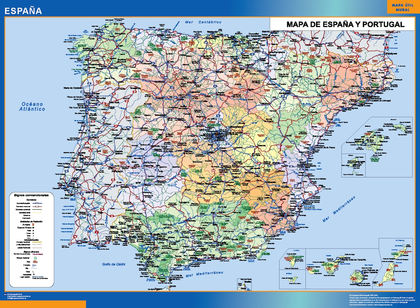 Mapa España Provincial Simple Tienda Mapas